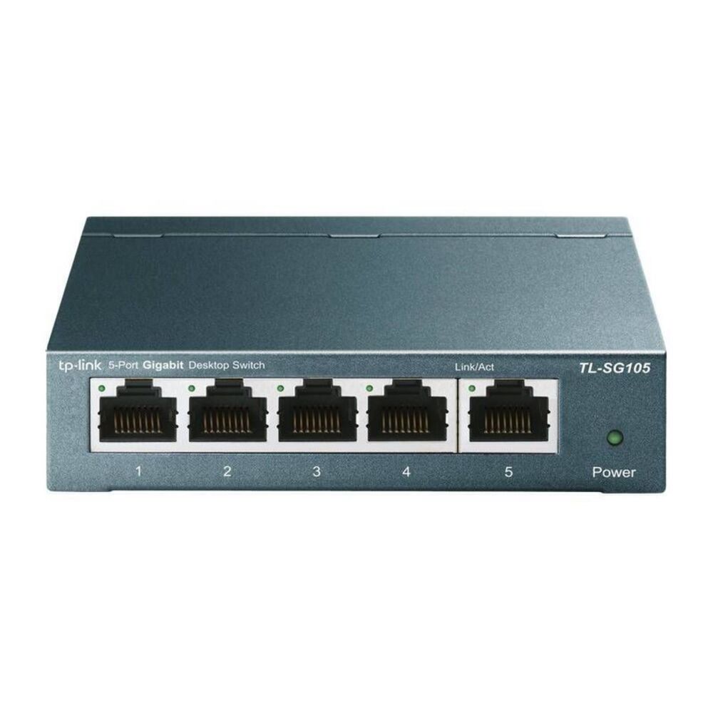 TP-Link TL-SG605 5-Port Gigabit Desktop Switch: Steel Gray Ethernet